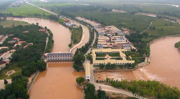 The project that diverts water from the Yellow River for irrigation in the Ningxia Hui Autonomous Region (Photo/CCTV)