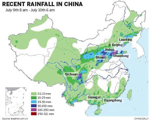 More torrential rain predicted for Sichuan, northern China