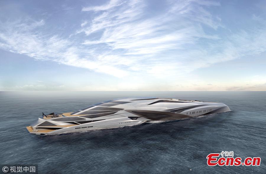 A look at the design plans for 751-Foot Superyacht Valkyrie. （Photo/VCG）

South Korean yacht designer Chulhun Park is aiming to build the largest superyacht in the world. His latest design, the Valkyrie, will be 751 feet in length, beating the previous record at 590 feet.