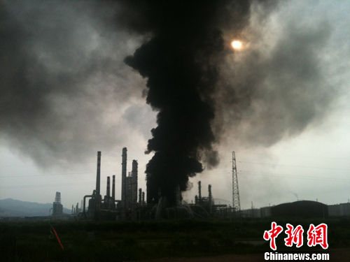 A fire broke out at a CNOOC oil refinery in the city of Huizhou in south China's Guangdong Province on July 11.