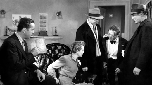 Peter Lorre (second from right) in The Maltese Falcon