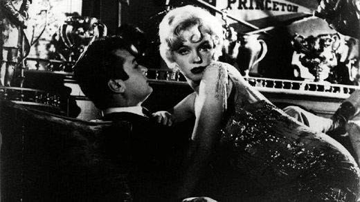 Marilyn Monroe and Tony Curtis in Some Like It Hot