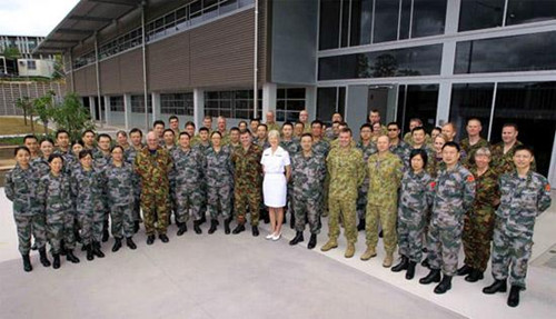 China, Australia and New Zealand have started their first joint military exercise in the Australian coastal city of Brisbane.