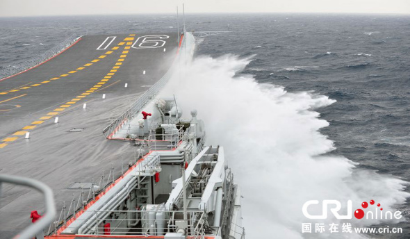 China's first aircraft carrier, the Liaoning, has conducted more than 100 tests and training tasks since early December, when it began a training mission in the South China Sea, the navy said on Sunday. Dec. 22, 2013. (Photo: cri.cn)