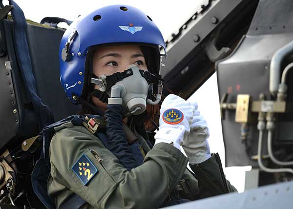 Yu Xu, a female J-10 fighter pilot, died in an accident during a routine flight training on Nov 12, 2016.(Photo/Xinhua)