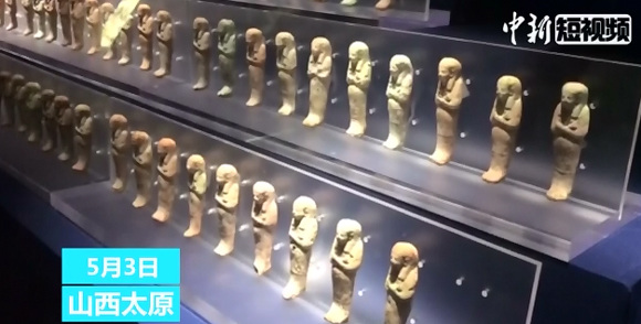 Egyptian shabtis displayed at Shanxi Museum