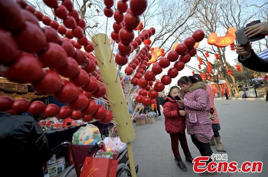 Sugar-coated haws. (Photo/China News Service)