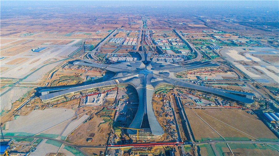 Aerial view of Beijing's new airport