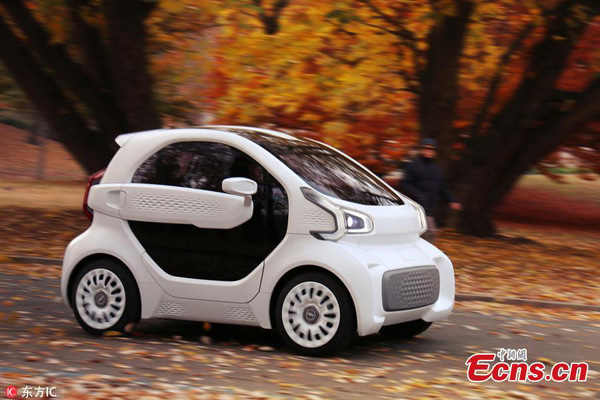 450kg 3D printed electric car ready for mass production