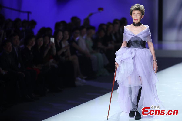 70-year-old Grace Han shows at China International Fashion Week