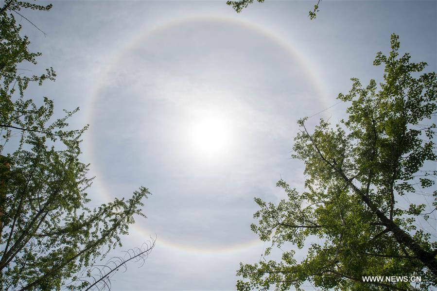 Solar halo seen over Kunming City