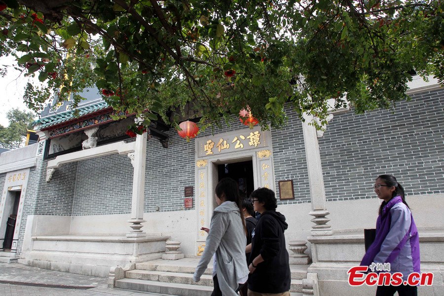 
Photo taken on February 18 shows the Tam Kung Temple in Shau Kei Wan of Hong Kong. [Photo: CNS / Sha Shaokui]