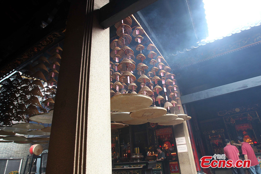 
Photo taken on February 18 shows the Tam Kung Temple in Shau Kei Wan of Hong Kong. [Photo: CNS / Sha Shaokui]