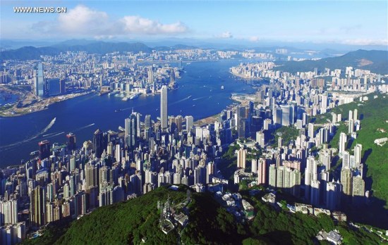 Aerial view taken on June 19, 2016 shows the scenery in Hong Kong, south China. This year marks the 20th anniversary of Hong Kong's return to the motherland. (Xinhua/Lui Siu Wai)